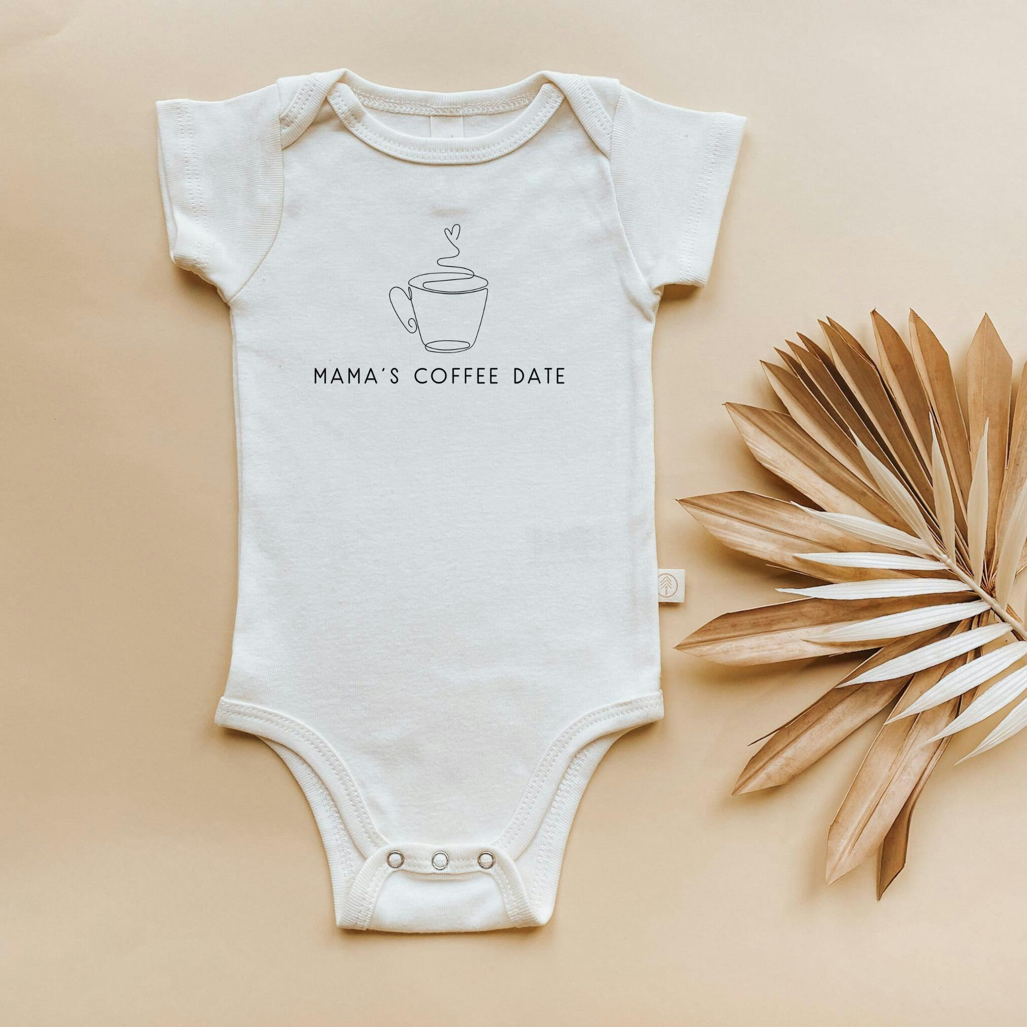 Mama's Coffee Date Organic Baby Bodysuit