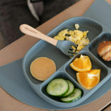 Silicone & Wooden Spoon & Spork Set