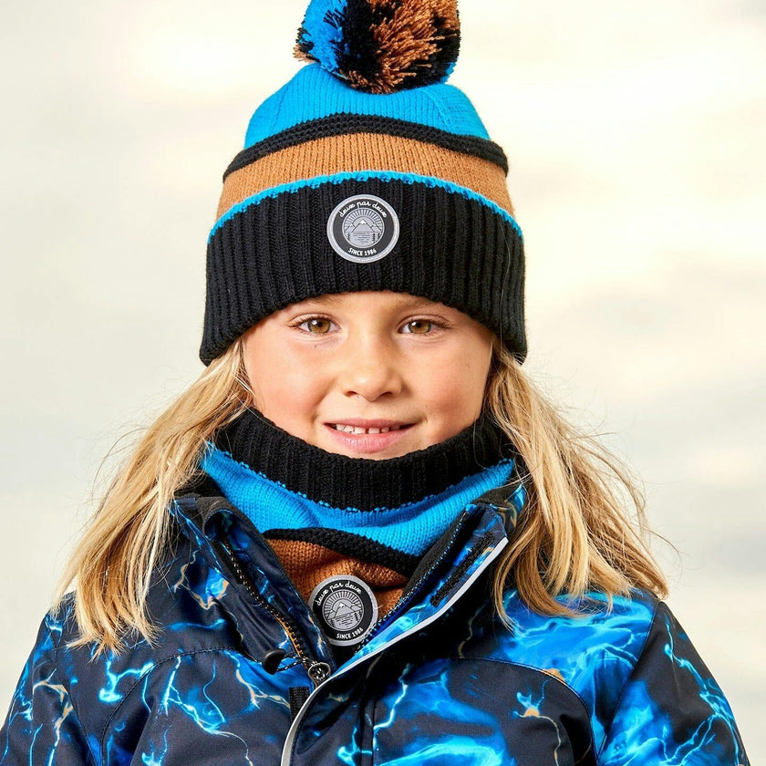Ribbed Knit Pompom Beanie Hat
