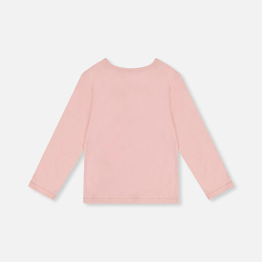 Long Sleeve Organic Cotton T-Shirt Pale Dusty Pink