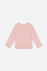 Long Sleeve Organic Cotton T-Shirt Pale Dusty Pink
