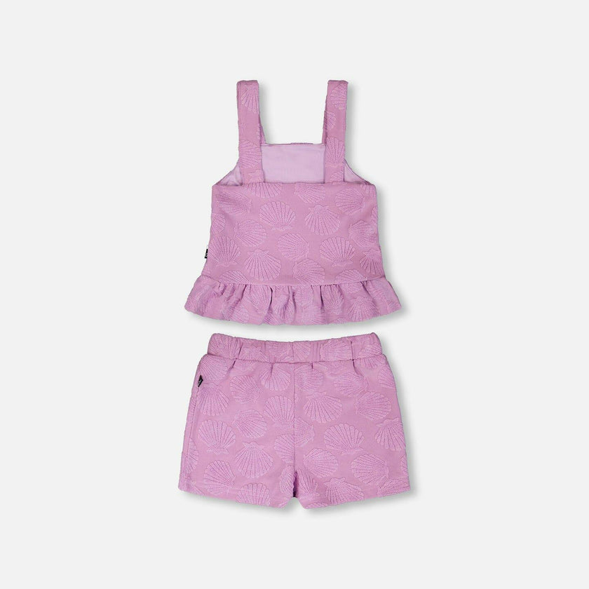 Terry Tank Top With Shorts Set