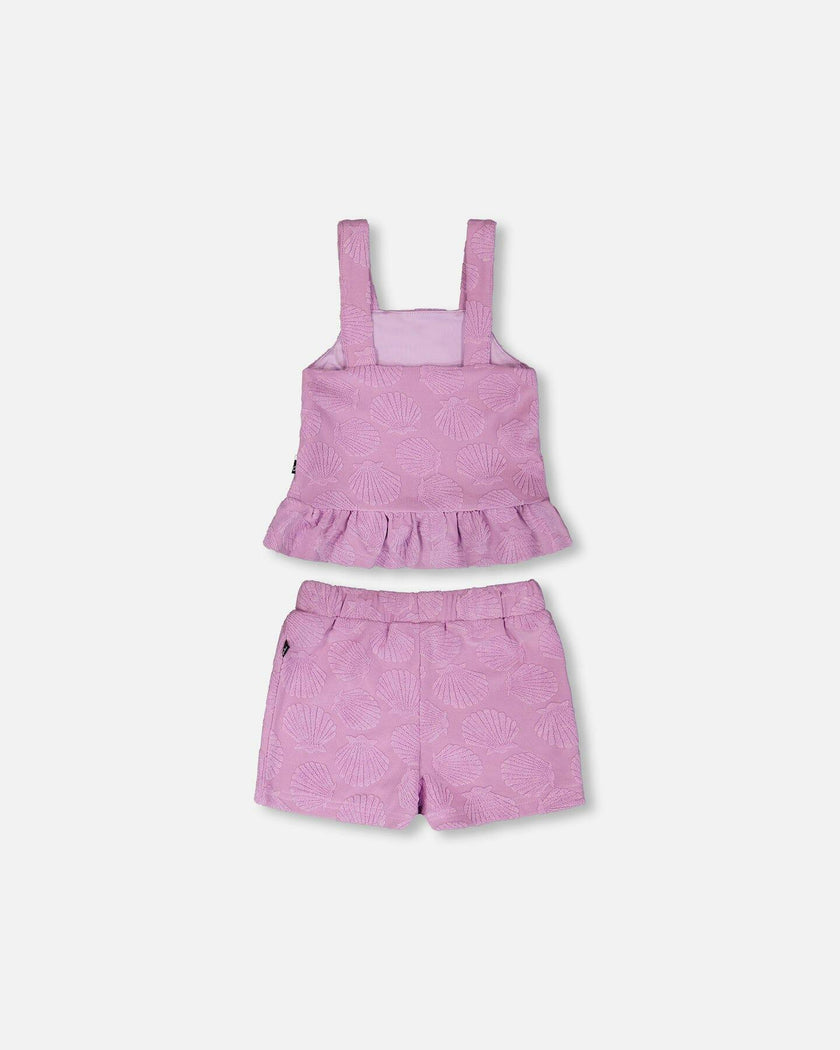 Terry Tank Top With Shorts Set