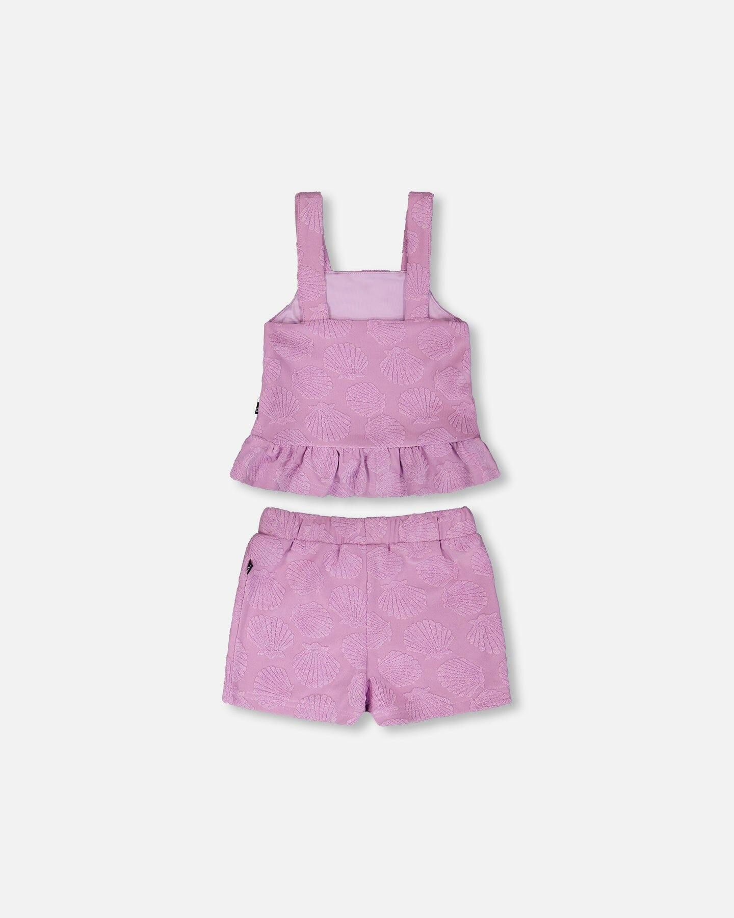 Terry Tank Top With Shorts Set