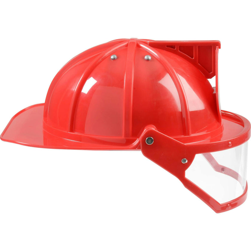 Adult Firefighter Helmet w/Visor Red