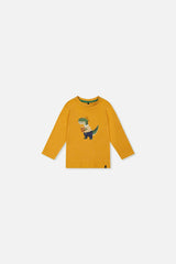 Baby Long Sleeve Organic Cotton T-Shirt Mustard Yellow