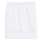 Embroidered Crib Skirt - Blush