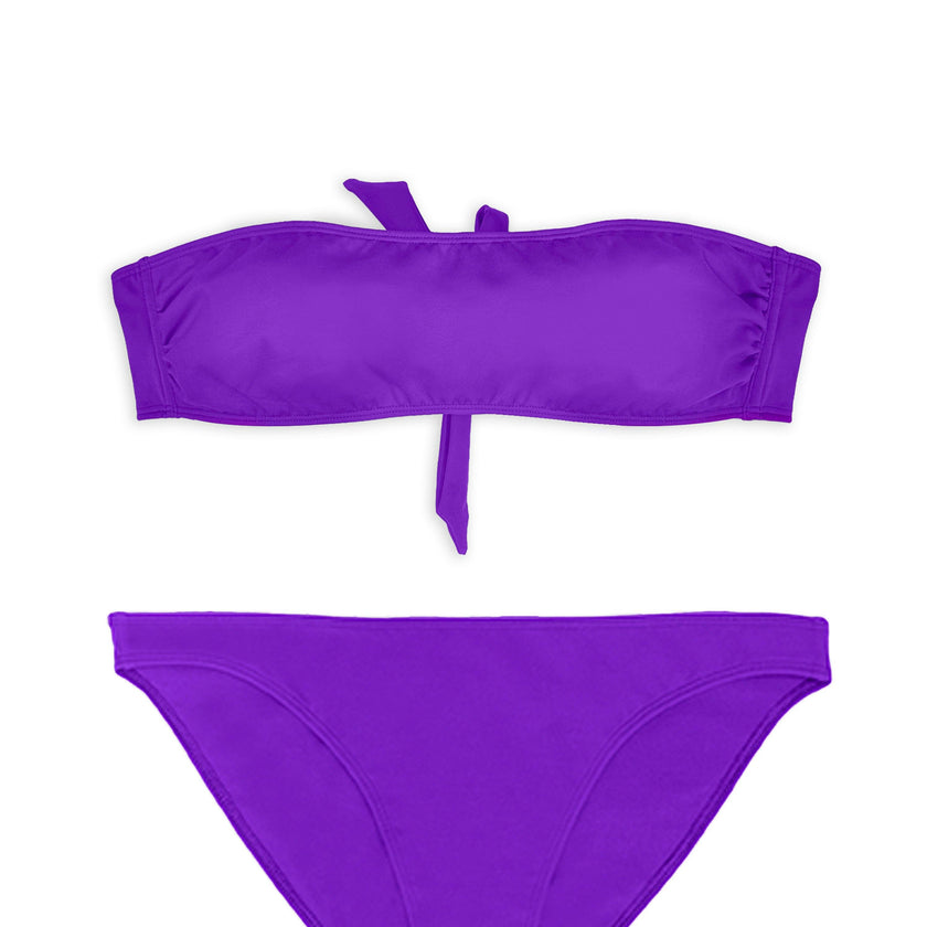 Teen Two-Piece Swimsuit, Tube Top & Brief - Electric Purple