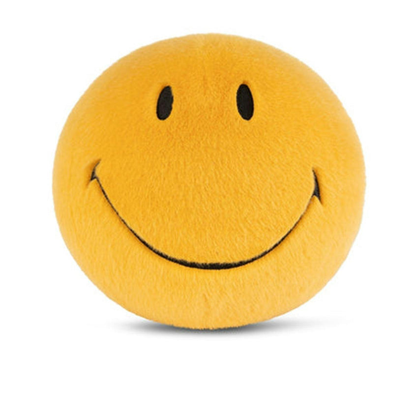Plush Smiley Fuzzy Bright Yellow 9"