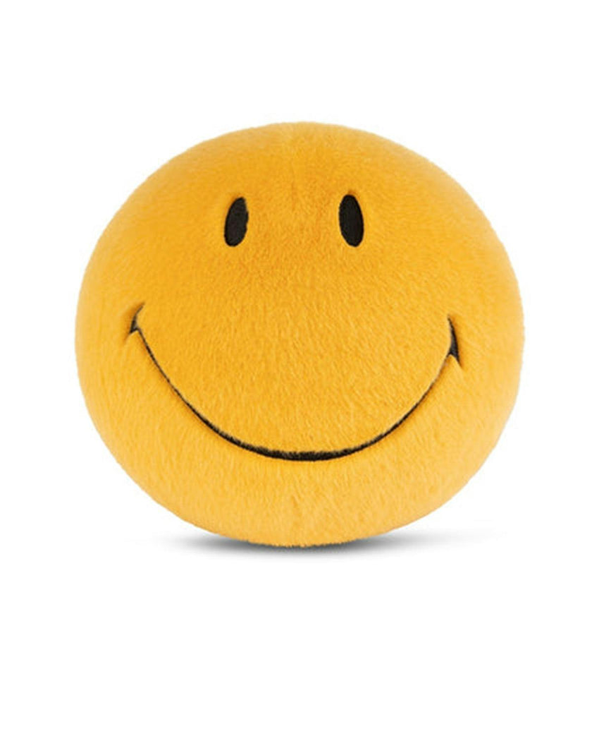 Plush Smiley Fuzzy Bright Yellow 9"