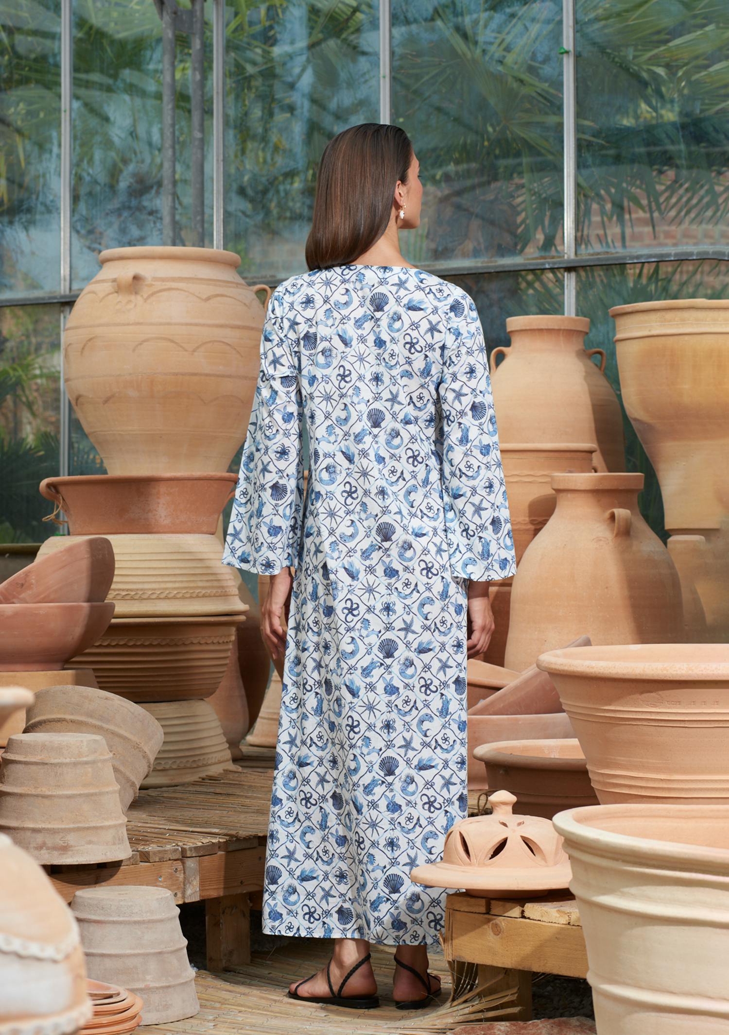 India Kaftan Under the Sea