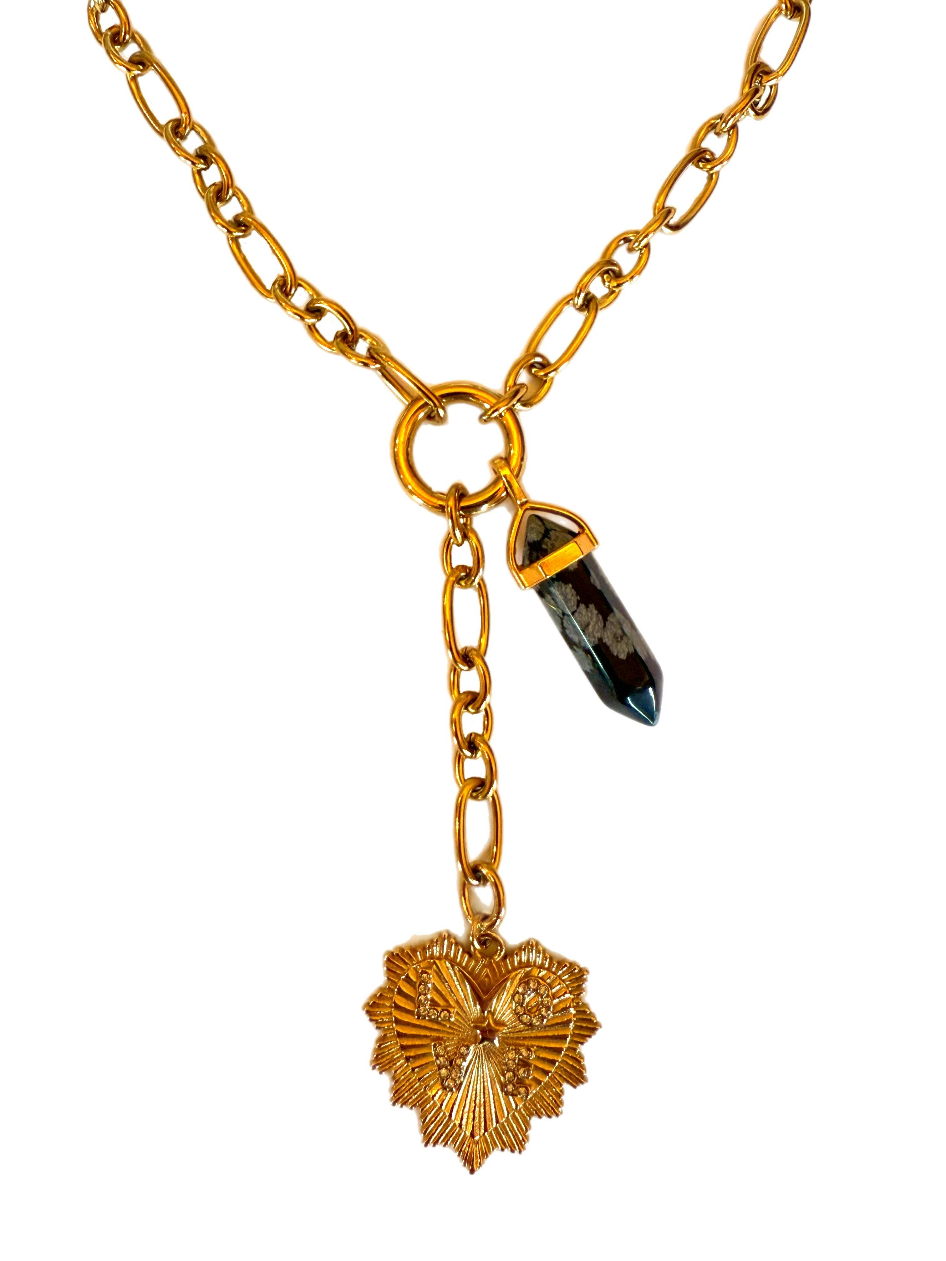 LIMITED EDITION LOVE & CRYSTAL CHARM NECKLACE