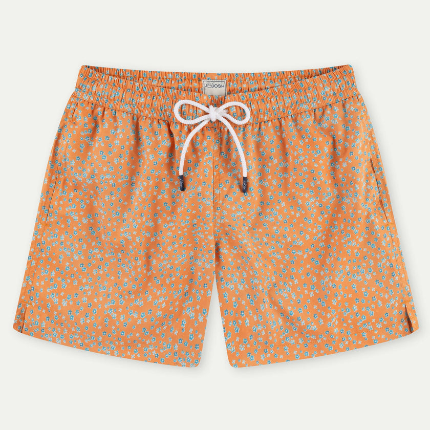 Orange Flowers Men's Swim Shorts