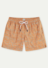 Orange Flowers Men's Swim Shorts