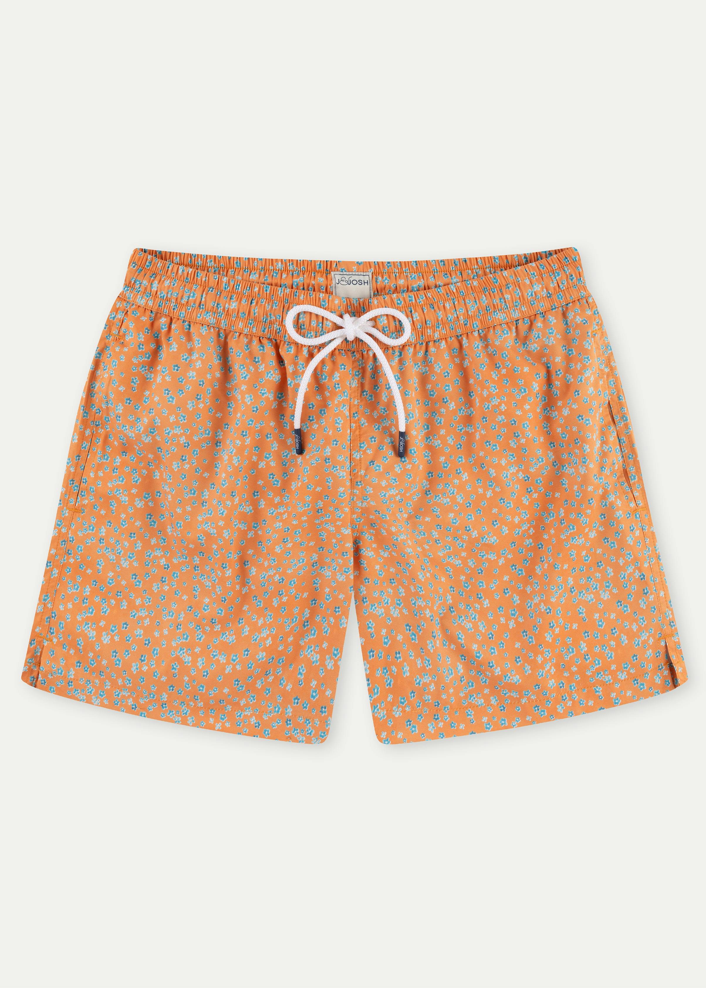 Orange Flowers Men's Swim Shorts