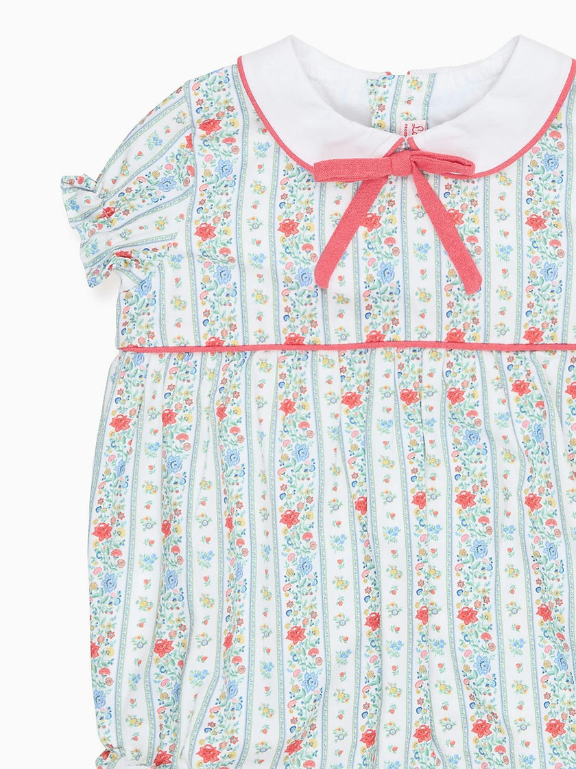 Ivory Rose Stripe Xana Baby Girl Romper