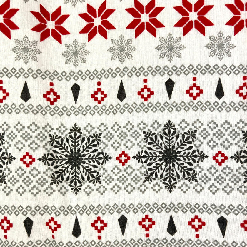 Matching Family Jammies Christmas Pajamas - Nordic Fair Isle Ivory