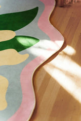 Colorful Wavy Flower Rug by Maggie Stephenson