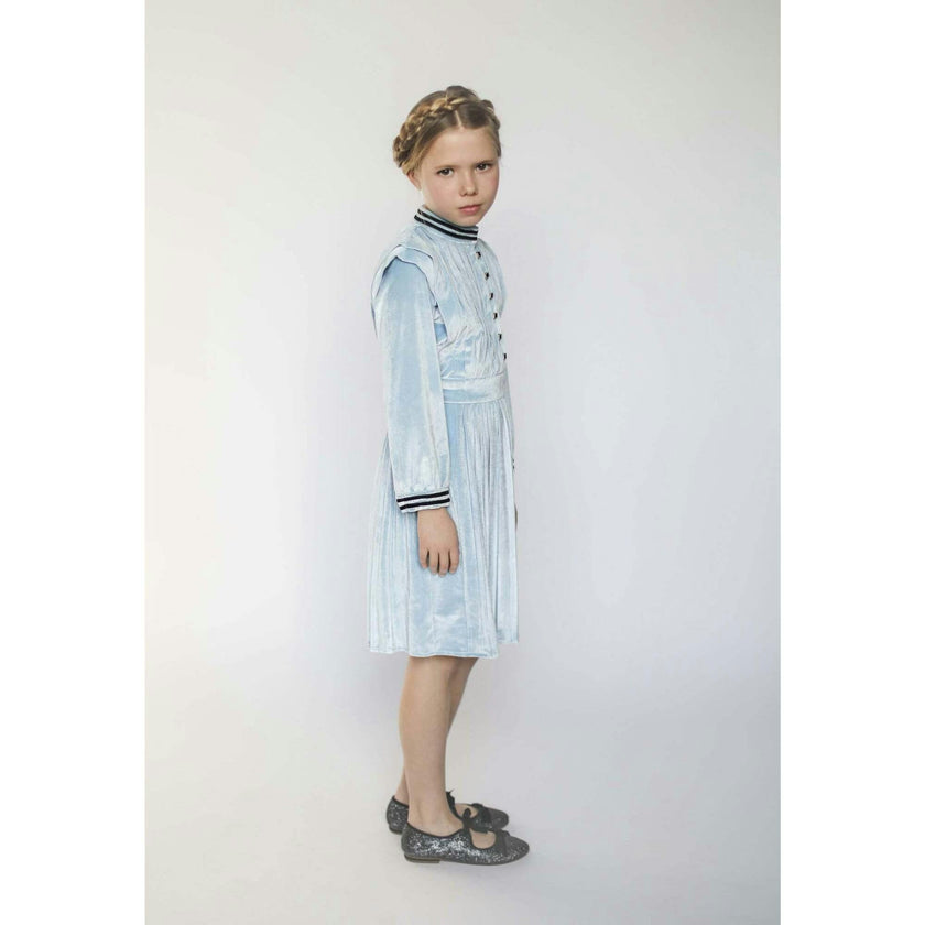 Vivienne dress (velvet sky blue)