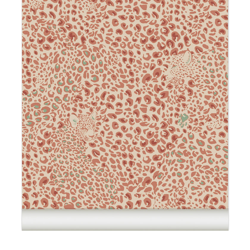 Papier peint CHEETAH coloris Brique