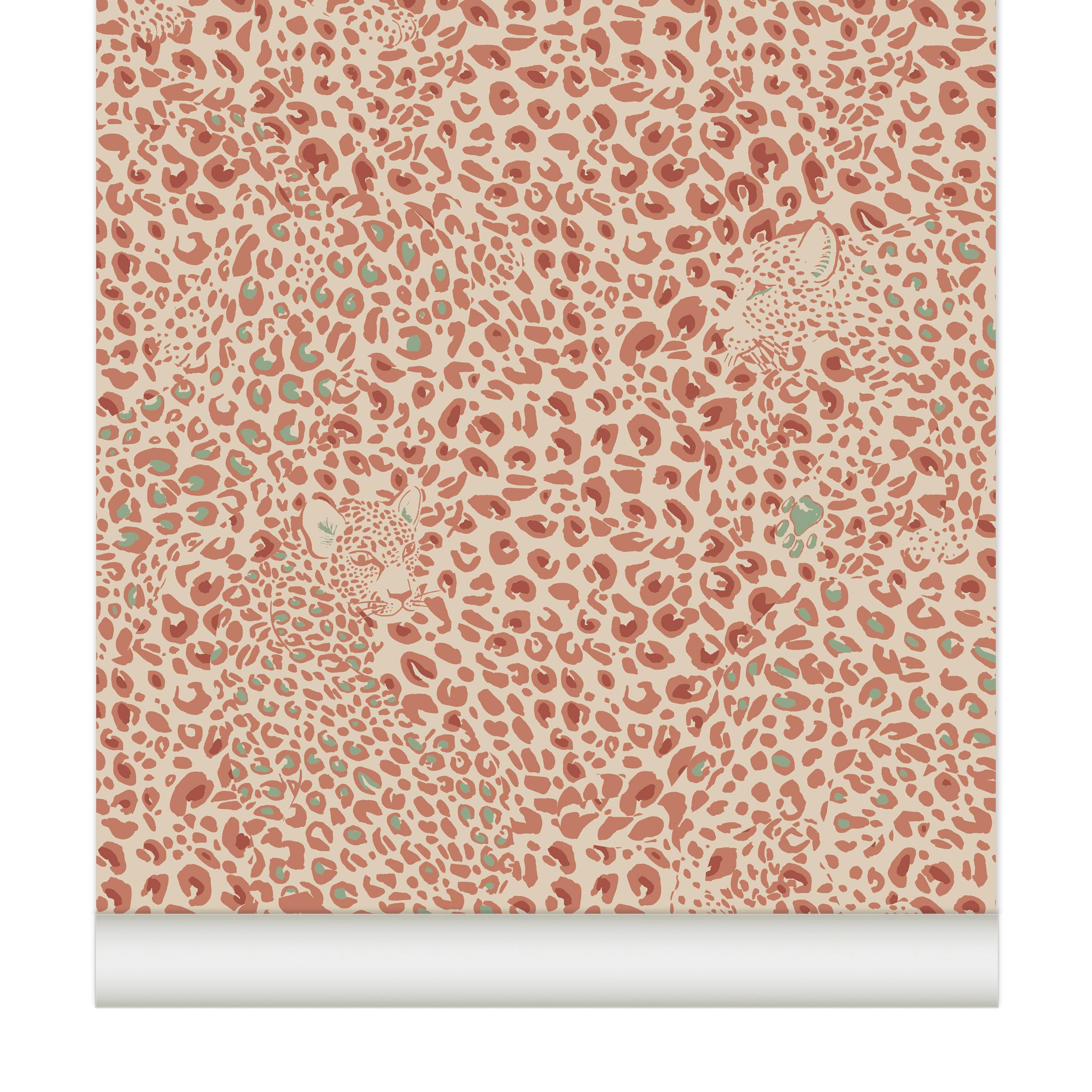 Papier peint CHEETAH coloris Brique