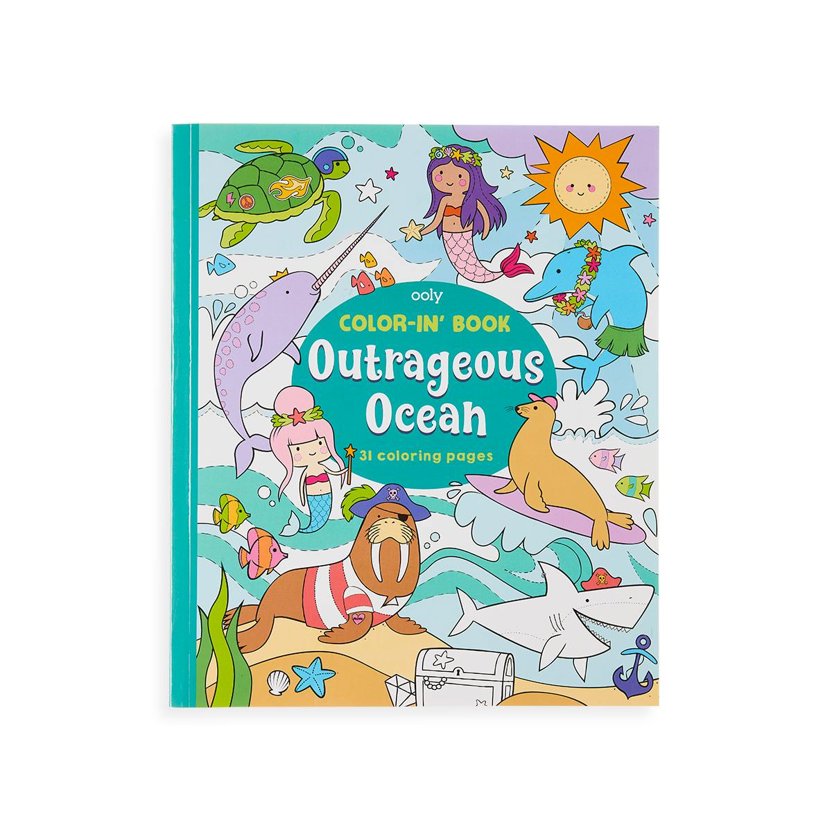Color-in' Book Coloring Book - Outrageous Ocean - 31 Pages