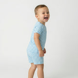 Harbor Gingham Short Sleeve & Shorts Bamboo Toddler Pajama Set