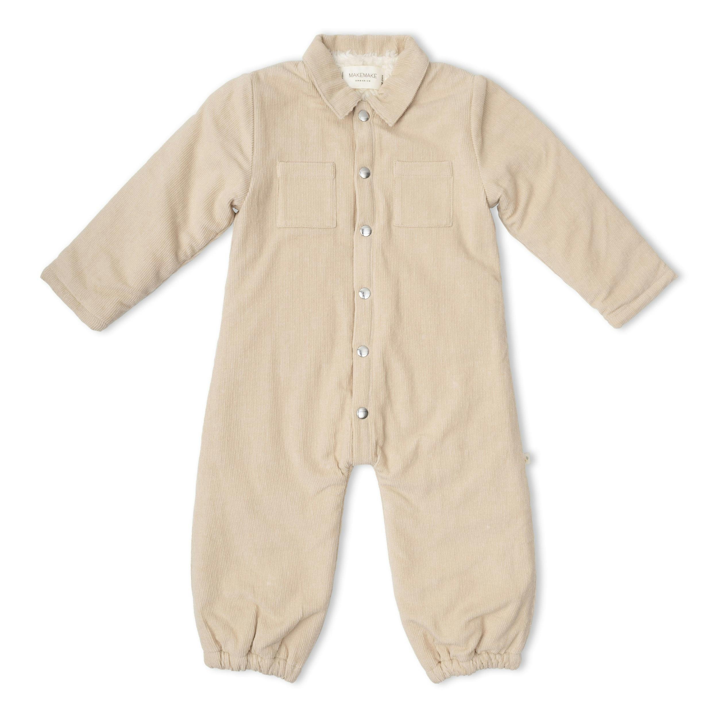 Organic Corduroy Jumpsuit - Oat