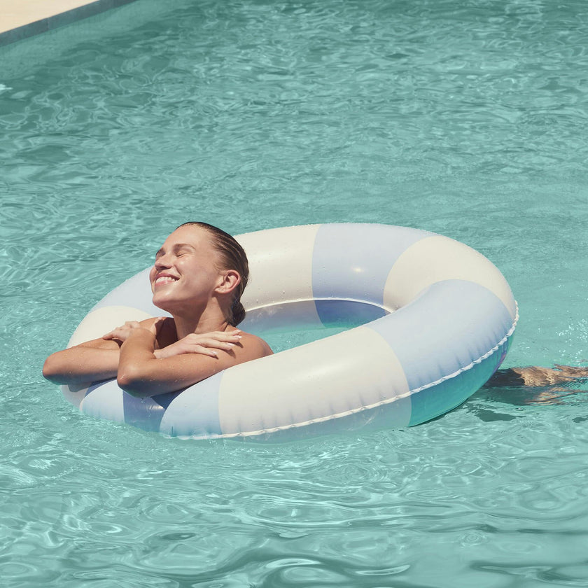 Tube Pool Ring: La Mer Med Blue Stripe