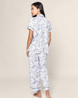 Women's Pima Cropped Pajama Set in Timeless Toile