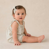 Organic  Tie Shoulder Bubble Romper - Bluebelle