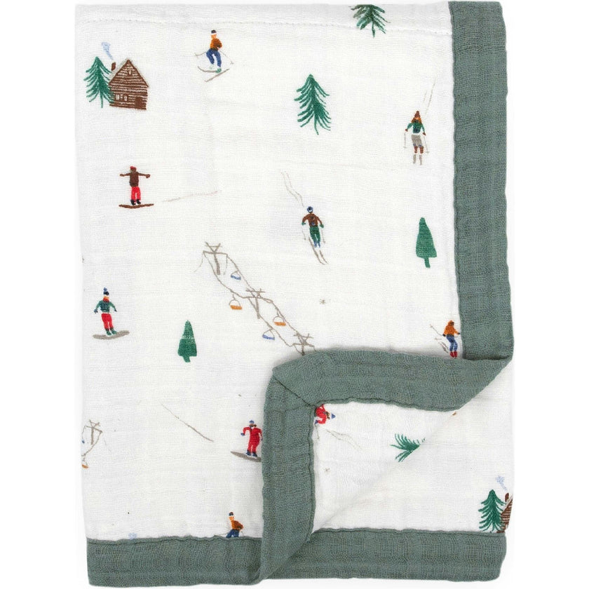 Cotton Muslin Baby Quilt - Powder Party