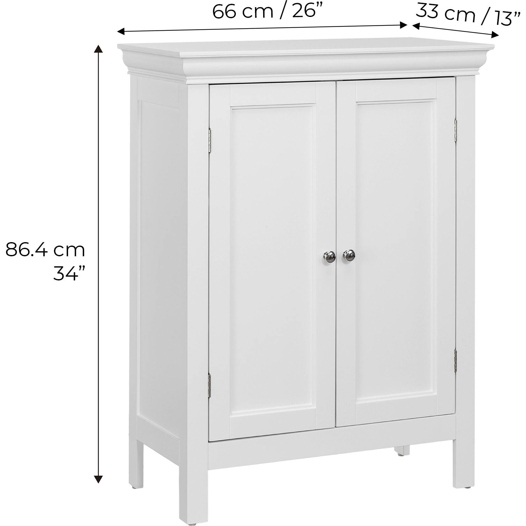 Stratford Wooden Floor Cabinet with 2 Shelves