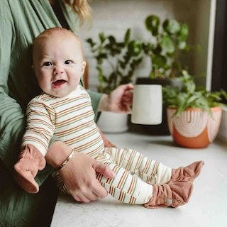 STAY ON 2-PACK BOOTS | HIGH PRAIRIE + DANDELION — Bamboo Organic Cotton Blend, 0–6M