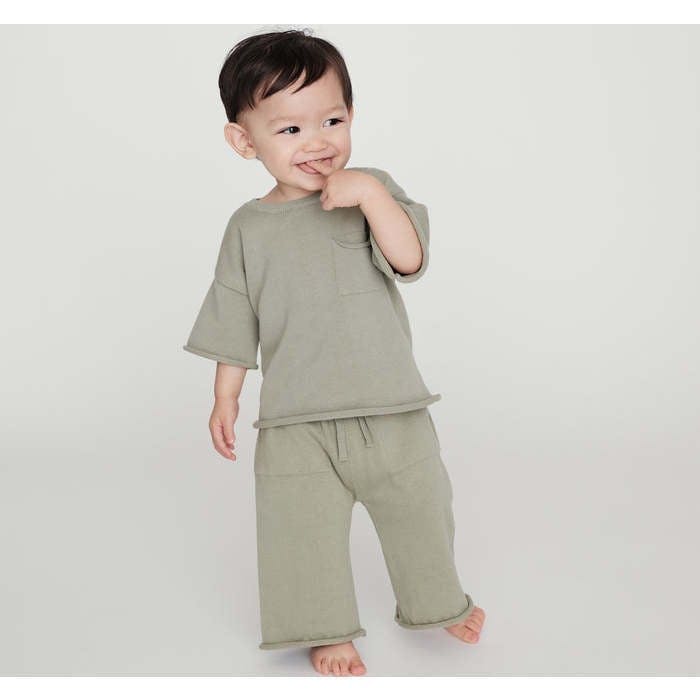 Baby My Boxy Cotton Rolled Edge Relaxed Fit Pants