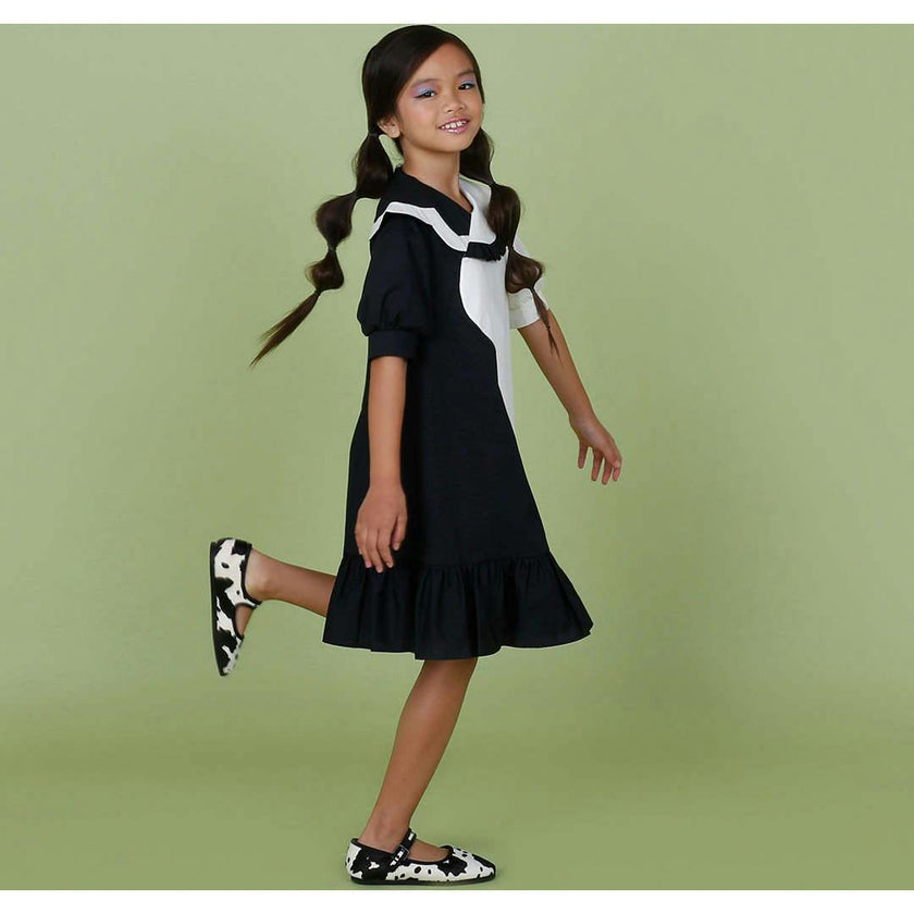 Lily dress (black/off-white)