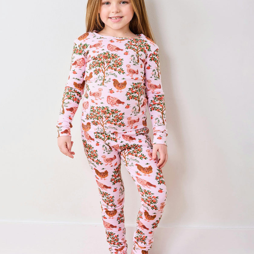 Hen House - Kids PJ Set - Ballet Pink