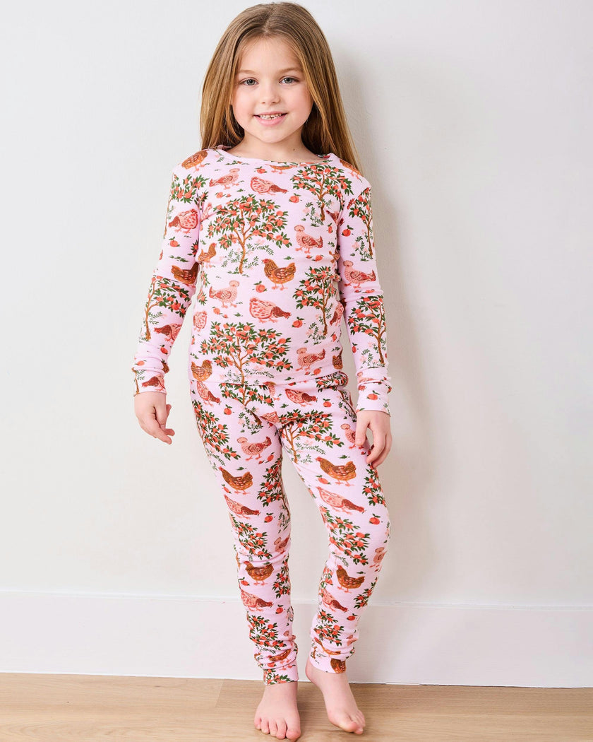 Hen House - Kids PJ Set - Ballet Pink