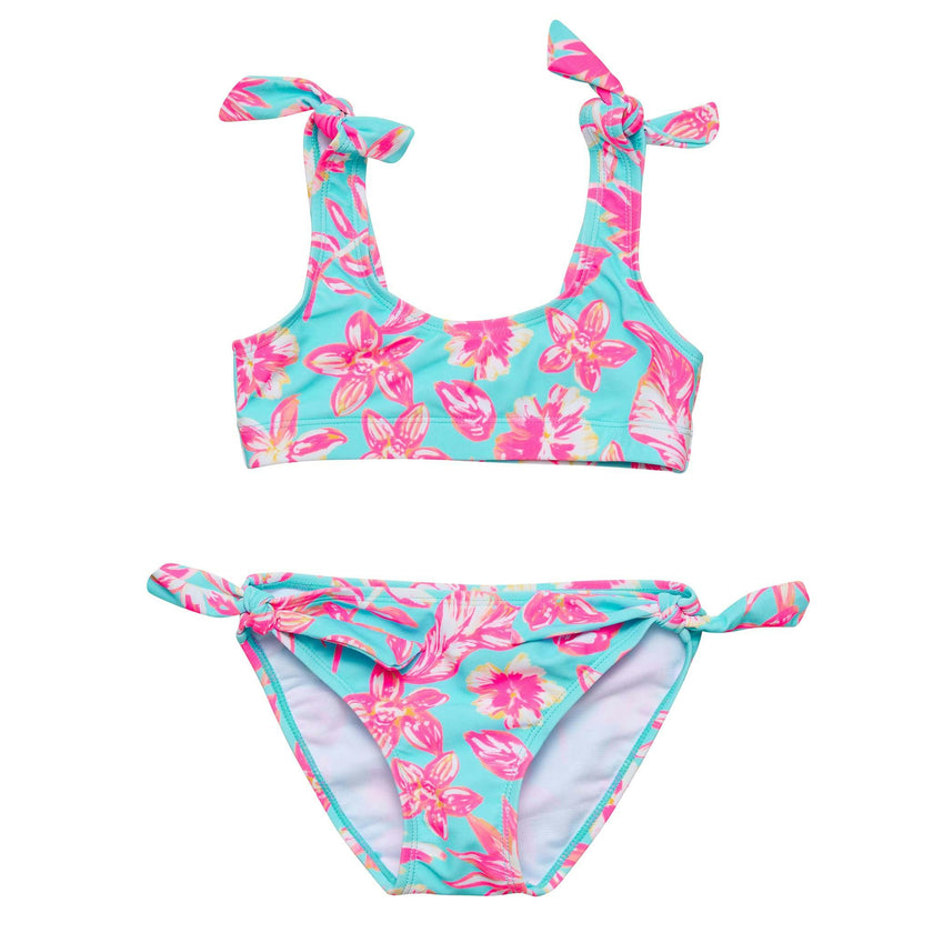 Tropical Glow Recycled Crop Bikini