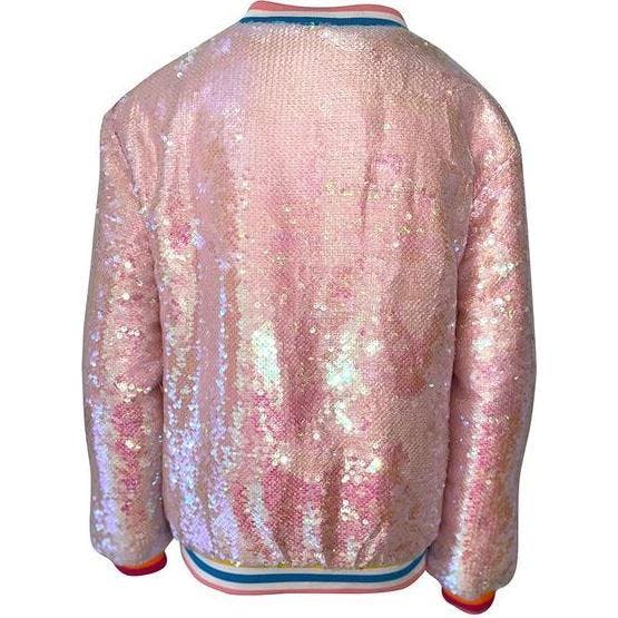 Powder Puff Pink Sequin Bomber
