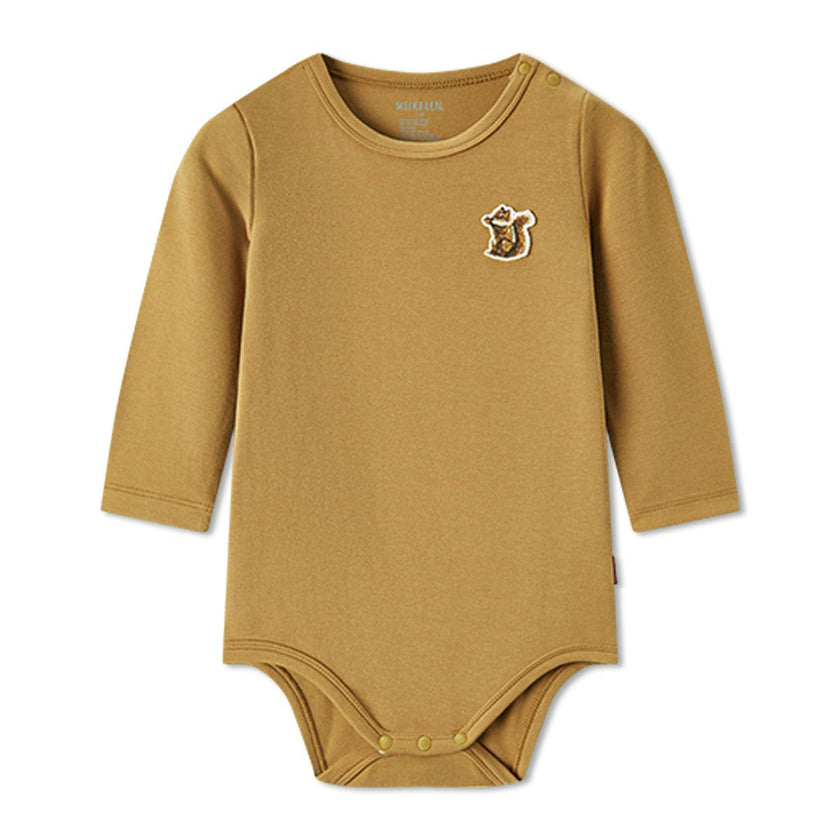 Peanut Brushed Long Sleeve One Piece