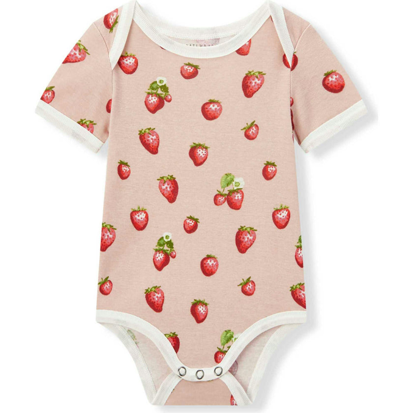 Strawberry Organic Cotton Short Sleeve One Piece