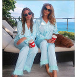 Women's Sky Feather Silky Set