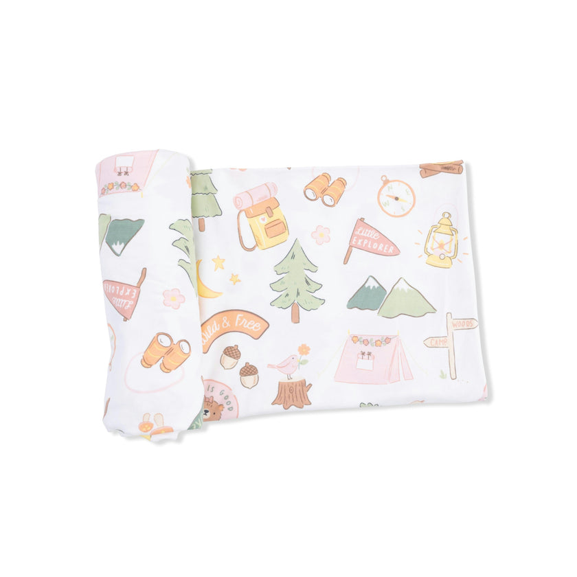 Camping Pink - Swaddle Blanket