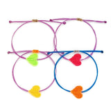 Kids Neon Heart Bracelet