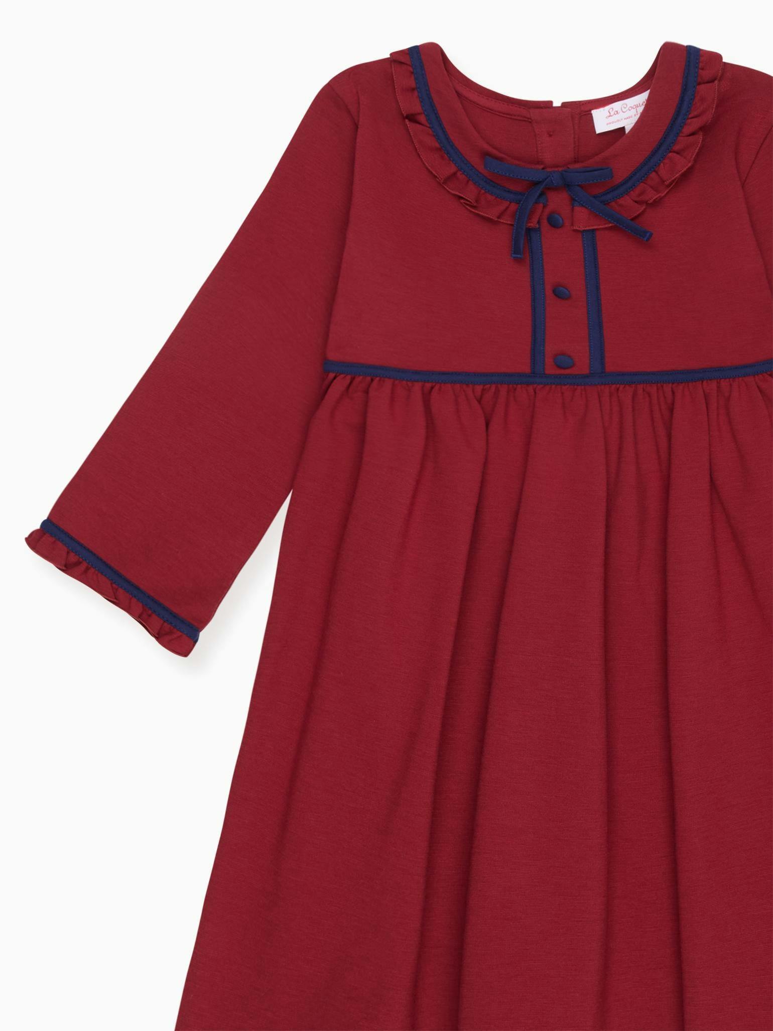 Burgundy Eviana Girl Dress
