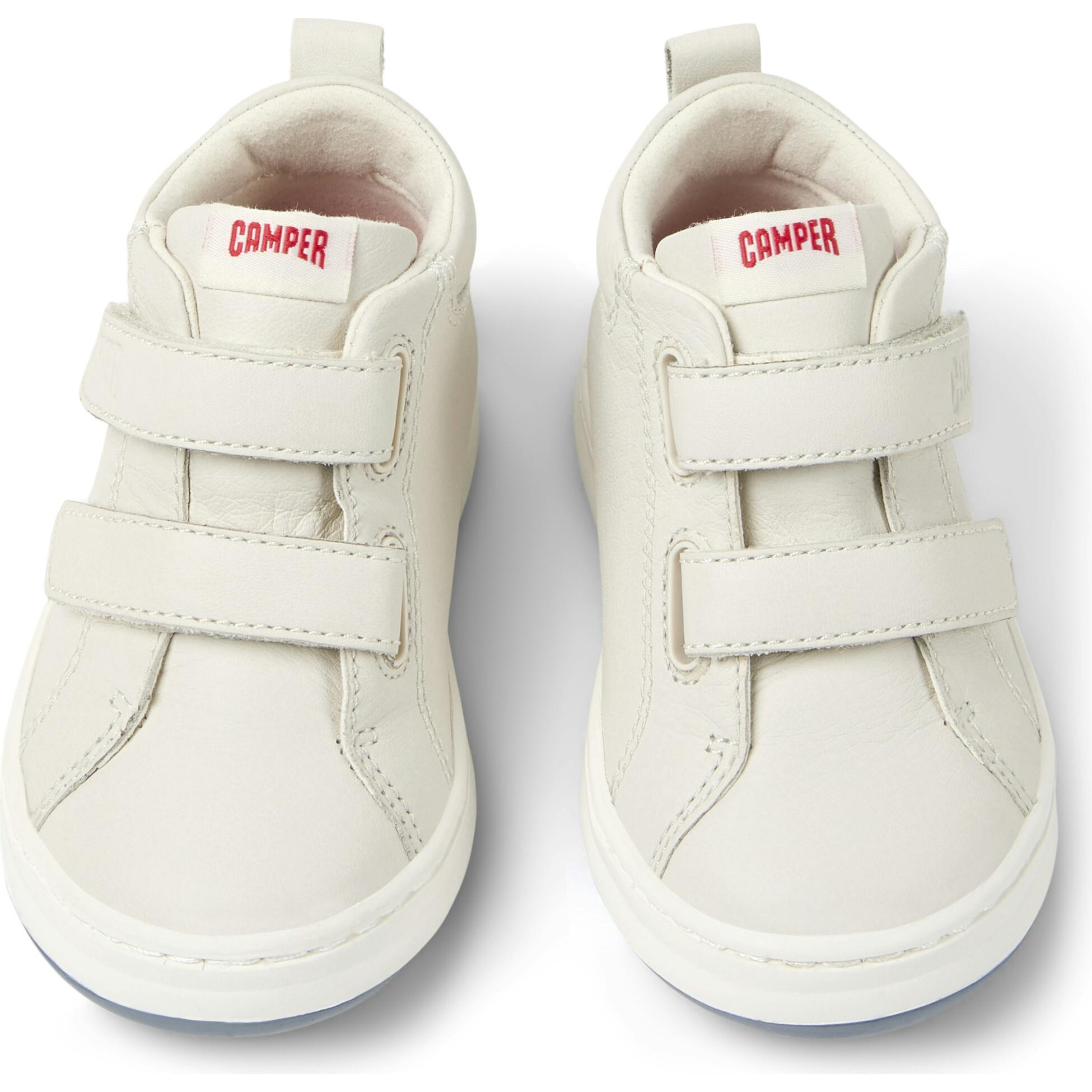 Kids Twins Leather Sneakers, Natural