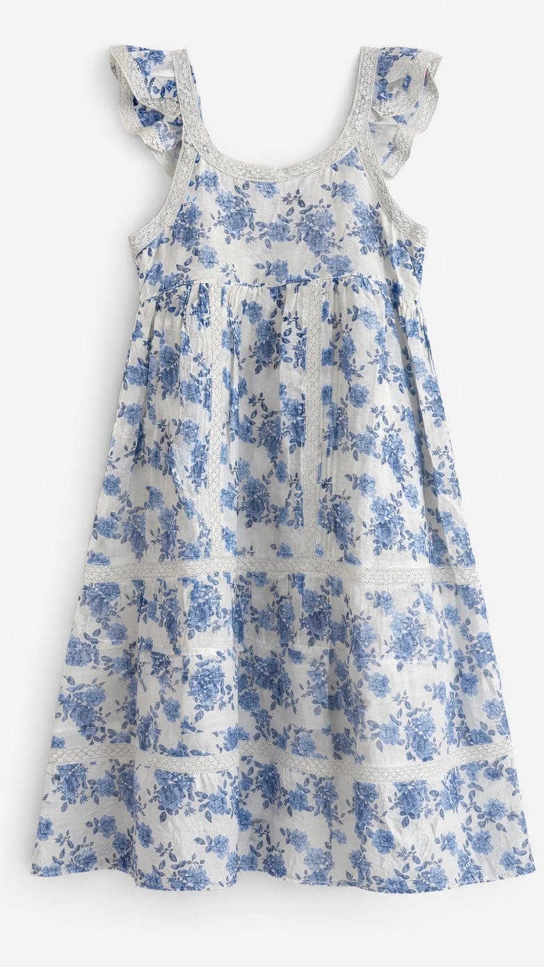 Claret Dress in Blue Reverie