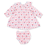 Leslie Rose - Sofia Dress with Oversize Collar and Bloomer