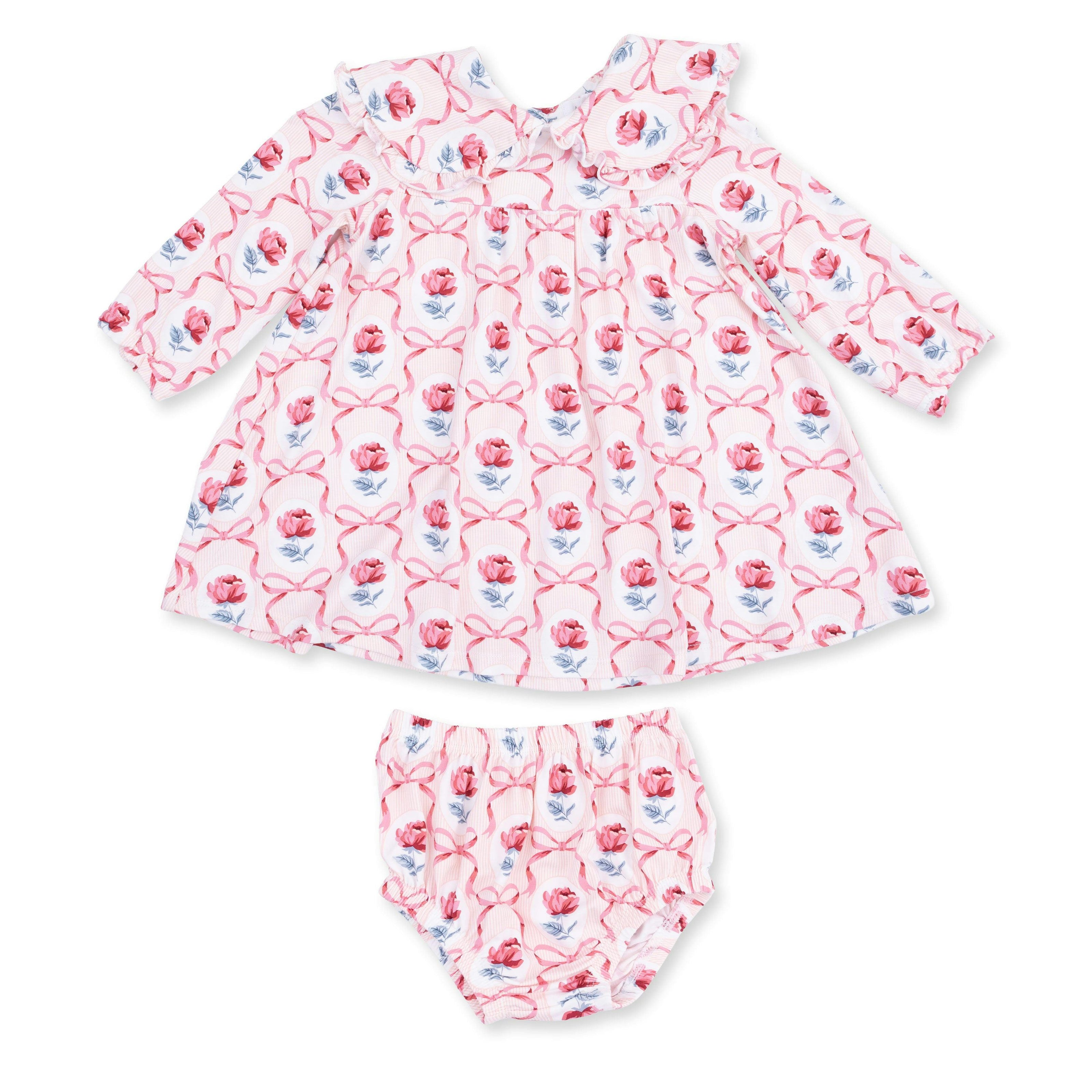 Leslie Rose - Sofia Dress with Oversize Collar and Bloomer